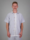 Just Another Fisherman Compass SS Shirt Blue Stripe