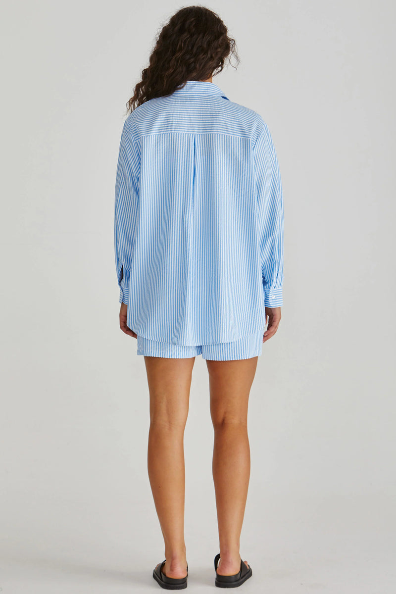 Sass Alani Shirt - Blue White Stripe