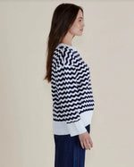 Betty Basics Ember Knit Jumper - Navy White Stripe