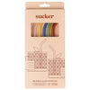 Sucker Reusable Glass Drinking Straws - Multi