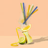 Sucker Reusable Glass Cocktail Straws - Multi