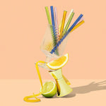 Sucker Reusable Glass Cocktail Straws - Multi