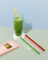 Sucker Reusable Glass Smoothie Straws - Multi