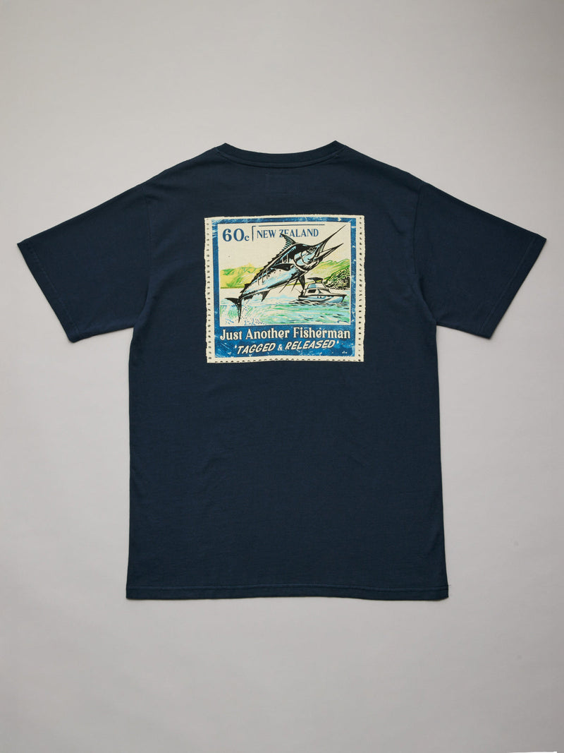 Just Another Fisherman Tagged & Released Sea Tee - Navy