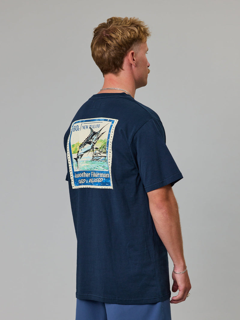 Just Another Fisherman Tagged & Released Sea Tee - Navy
