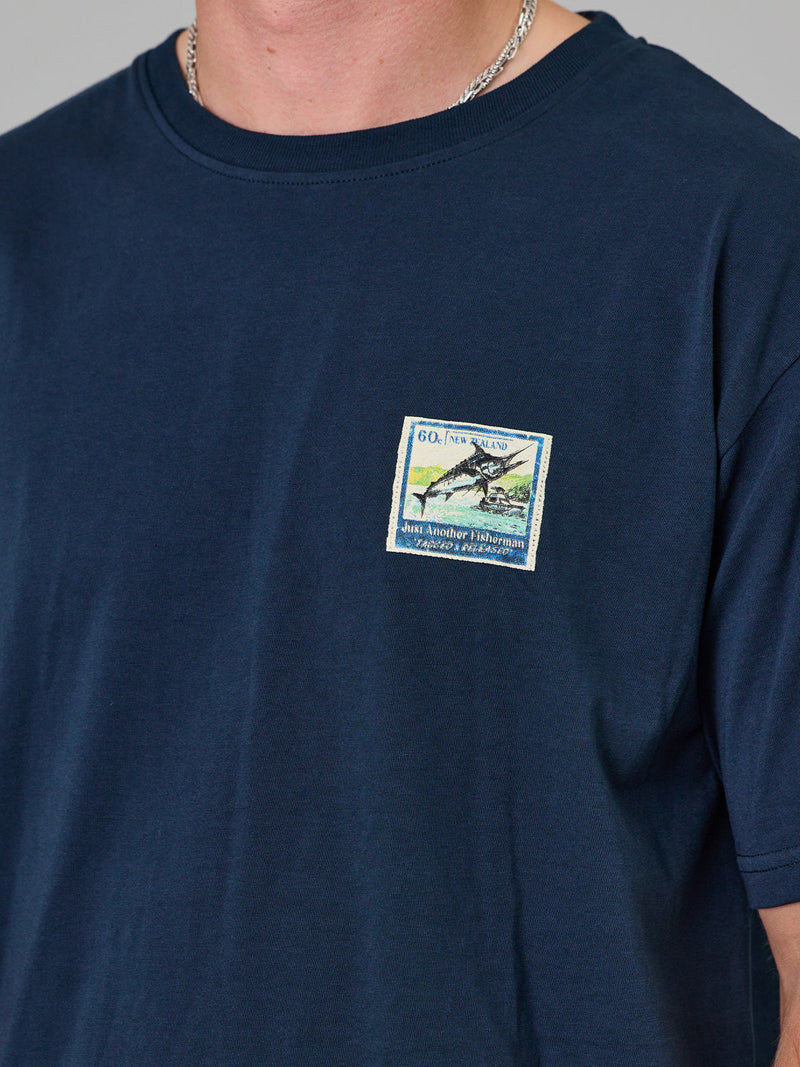 Just Another Fisherman Tagged & Released Sea Tee - Navy
