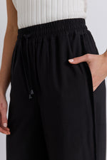 Stories Be Told Townie Onyx Velvet Stripe Side Wide Leg Pants