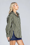 Blak Two Makes One Shirt - Forest With White Stripe