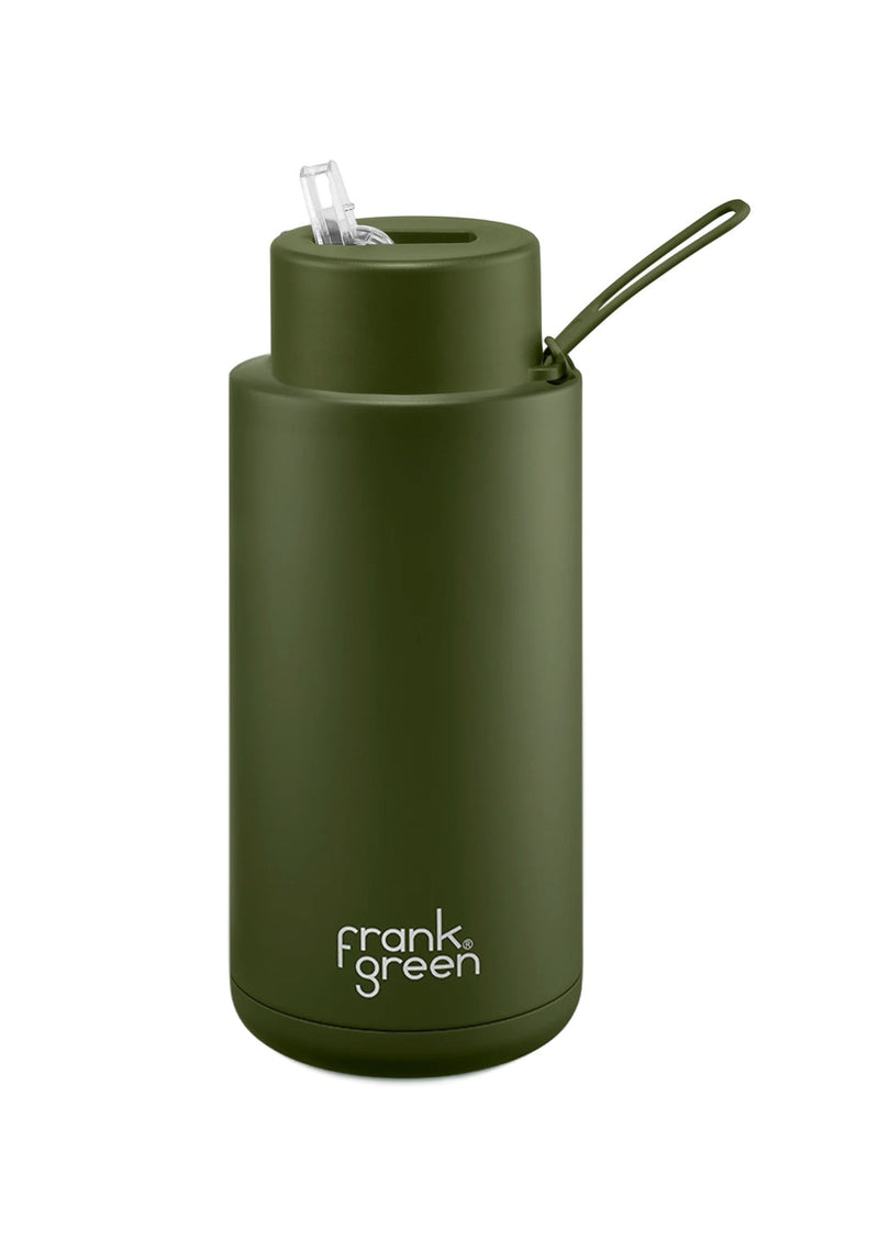 Frank Green 34oz Ceramic Reusable Bottle (1L) - Khaki