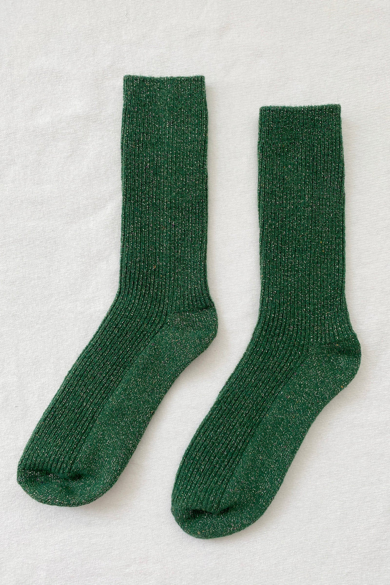 Le Bon Shoppe Winter Sparkle Socks - Evergreen