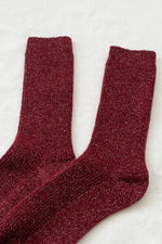 Le Bon Shoppe Winter Sparkle Socks - Wine