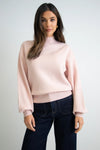 Ivy + Jack Wish Blush Funnel Neck Fine Knit Jumper