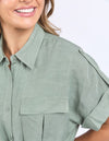 Foxwood Willow Shirt Dress - Iceberg Green