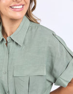 Foxwood Willow Shirt Dress - Iceberg Green