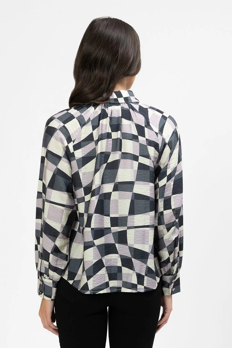 Seeking Lola Zoe Blouse - Pastel Geo