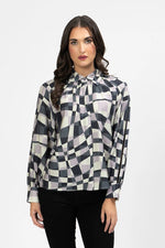Seeking Lola Zoe Blouse - Pastel Geo