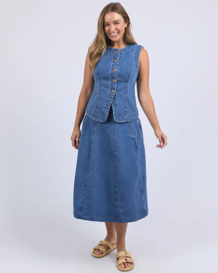 Foxood Abbott Vest - Mid Blue