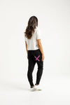 Home-Lee Apartment Pants - Black with Candy Stripe X