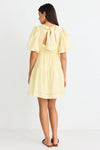 Gerorgia Mae - Axel Butter Puff Sleeve Bow Back Mini Dress