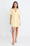 Gerorgia Mae - Axel Butter Puff Sleeve Bow Back Mini Dress