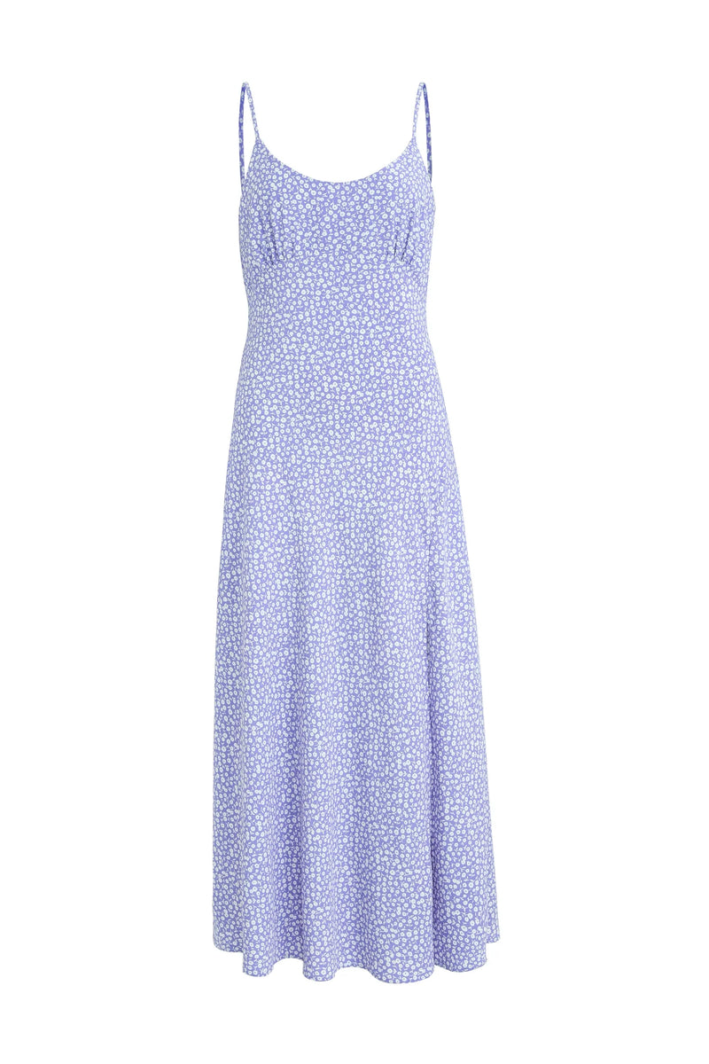 Love Lulu Dallas Lilac Ditsy Floral Strappy Midi Dress - Lilac Ditsy Floral