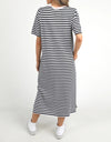 Elm - Merry Tee Dress Navy & White stripe