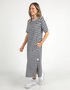 Elm - Merry Tee Dress Navy & White stripe