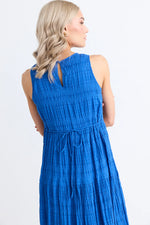 Ivy + Jack Florentena Cobalt Sleeveless Tiered Maxi Dress - Cobalt