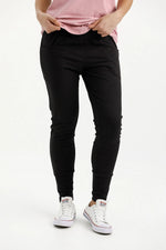 Home-Lee Apartment Pants - Black with Lilac X