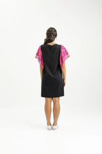 Home-Lee  Lola Dress - Black with Sunset Floral