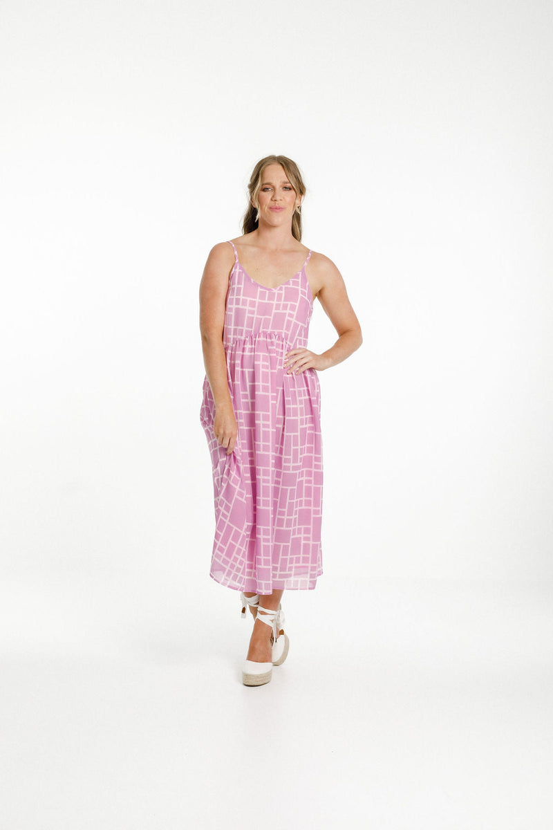 Home-Lee Adaline Dress - Pink Bloom