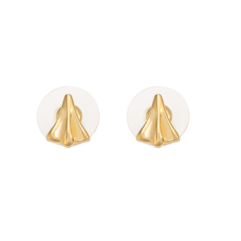 Pāmu Jett Stud Earrings - Gold
