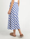 Elm Palermo Stripe Skirt - Royal Blue/Marshmallow Stripe