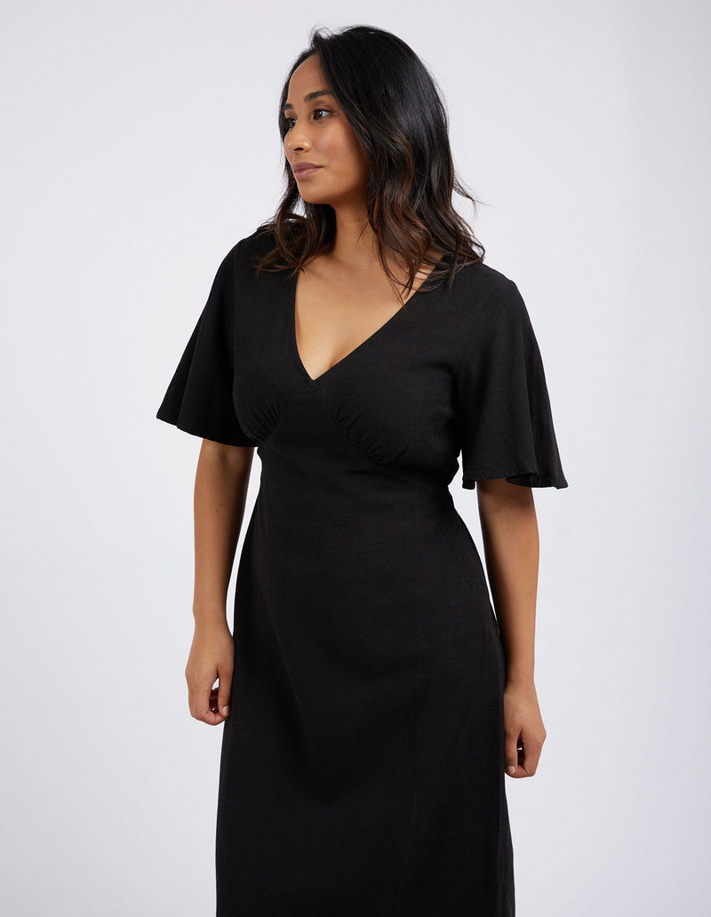 Foxwood Bronte Linen Dress - Black
