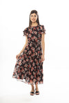 Leila + Luca Cruise Maxi Dress - Black Red Floral