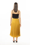 Leila + Luca Enticing Pleated Skirt - Silky Gold