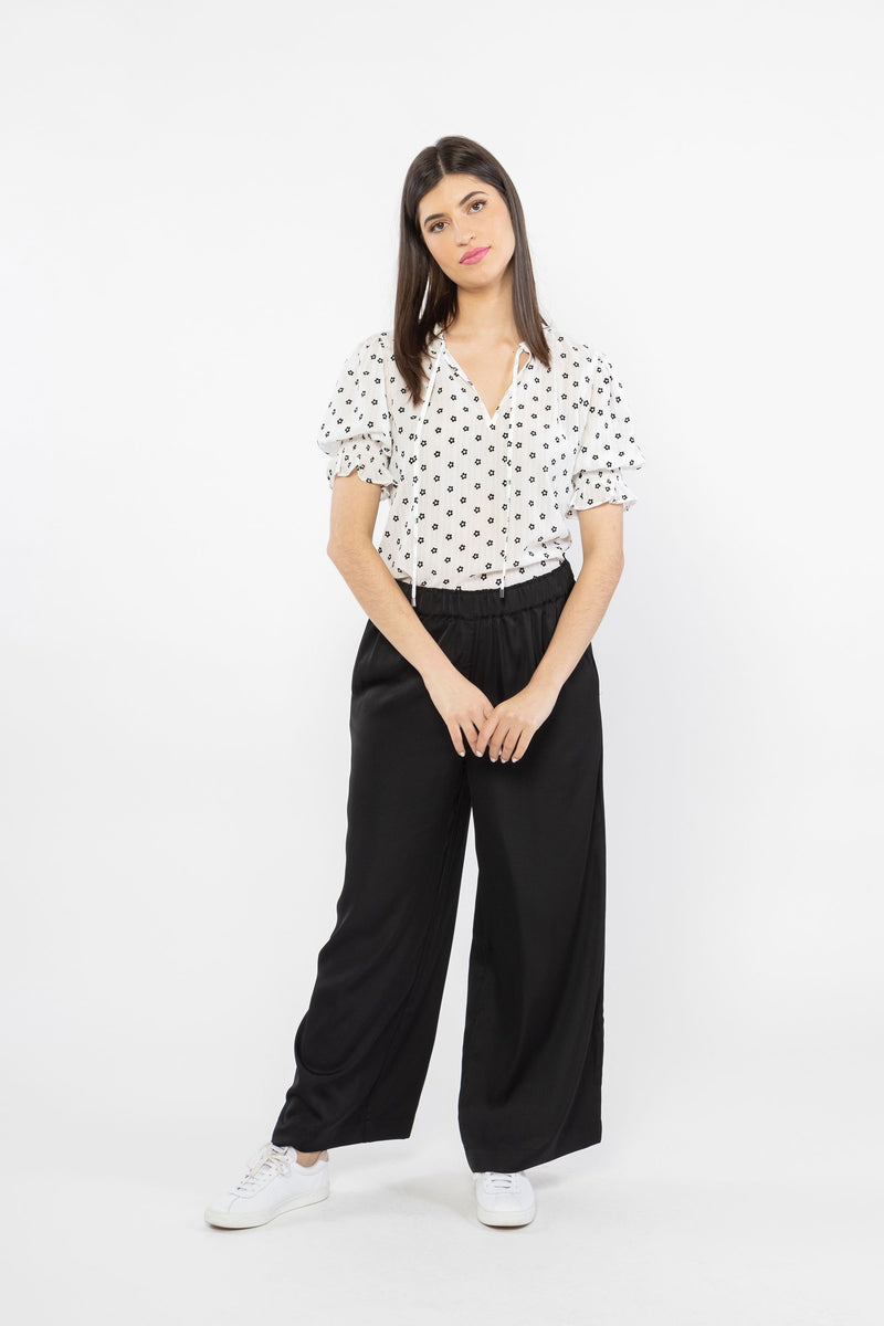 Billie the Label Curious Pant - Black Washer Satin