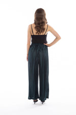 Seeking Lola Playful Pant - Forest Satin Pleat