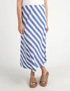 Elm Palermo Stripe Skirt - Royal Blue/Marshmallow Stripe