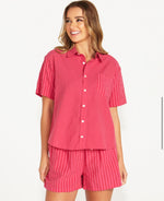 Sass Indie PJ Separates Set - Pink Magenta