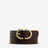 Status Anxiety In Reverse Women's Belt - choc/gold