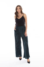 Seeking Lola Playful Pant - Forest Satin Pleat