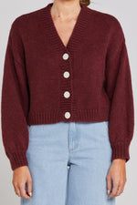 Thing Thing Huddle Cardigan - Winter Rouge