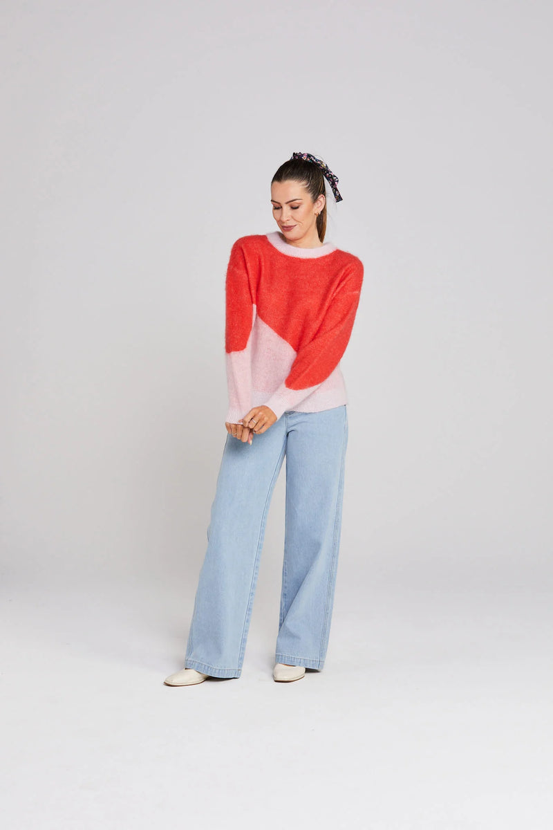 Thing Thing Split Jumper - Pinky Tomato