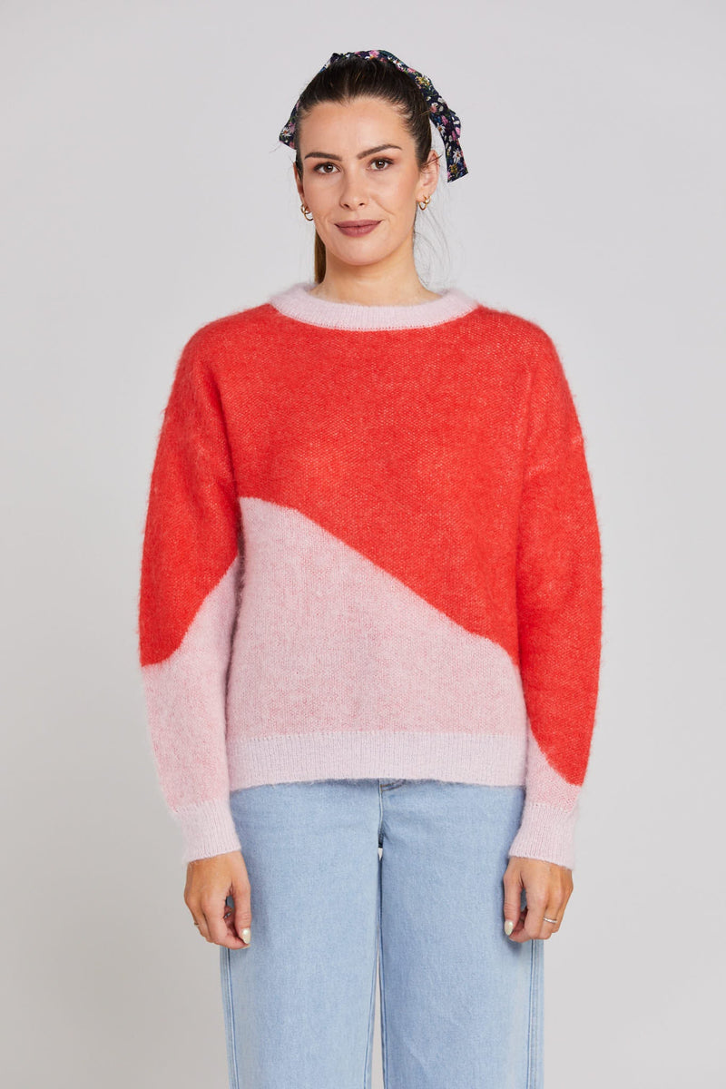 Thing Thing Split Jumper - Pinky Tomato