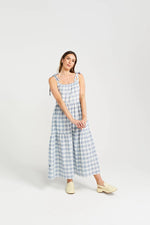 Thing Thing Tie Up Ziggy Dress - Marine Check