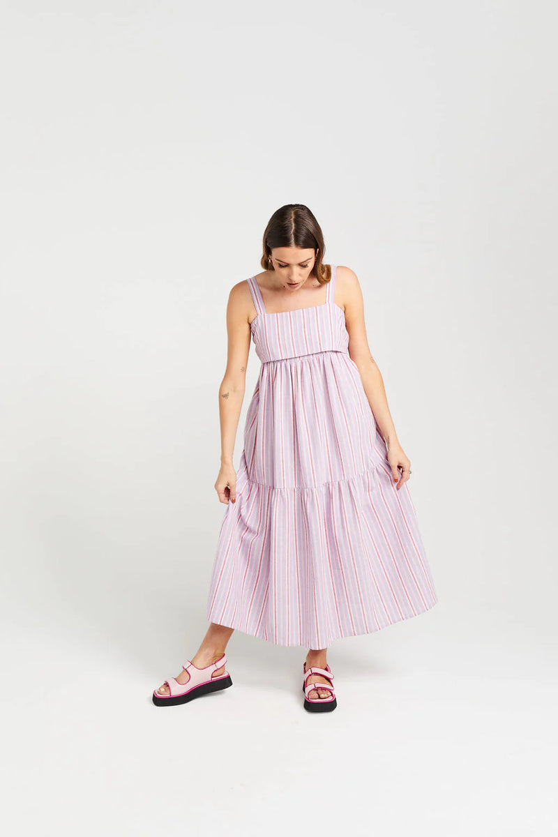 Thing Thing Zigger Dress - Lilac Fuchsia