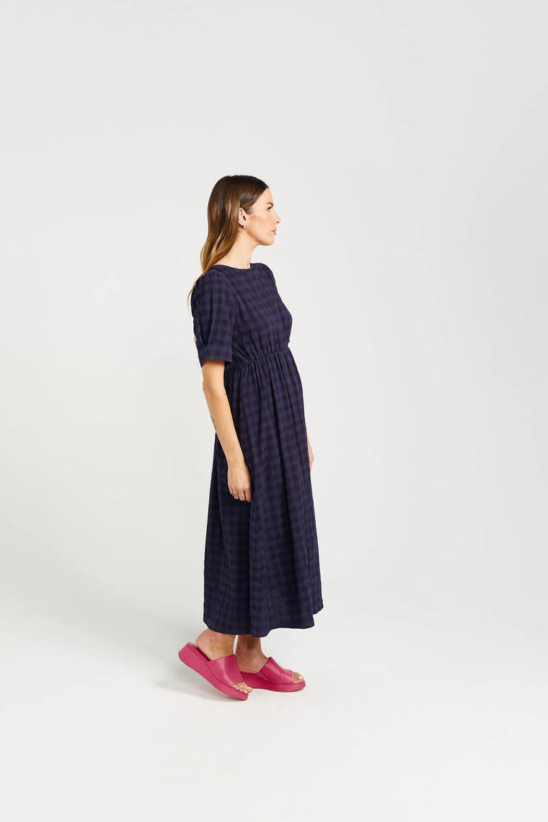 Thing Thing Dazzling Dress - Navy Check