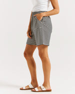 Betty Basics Harvard Short - Cream & Black Stripe