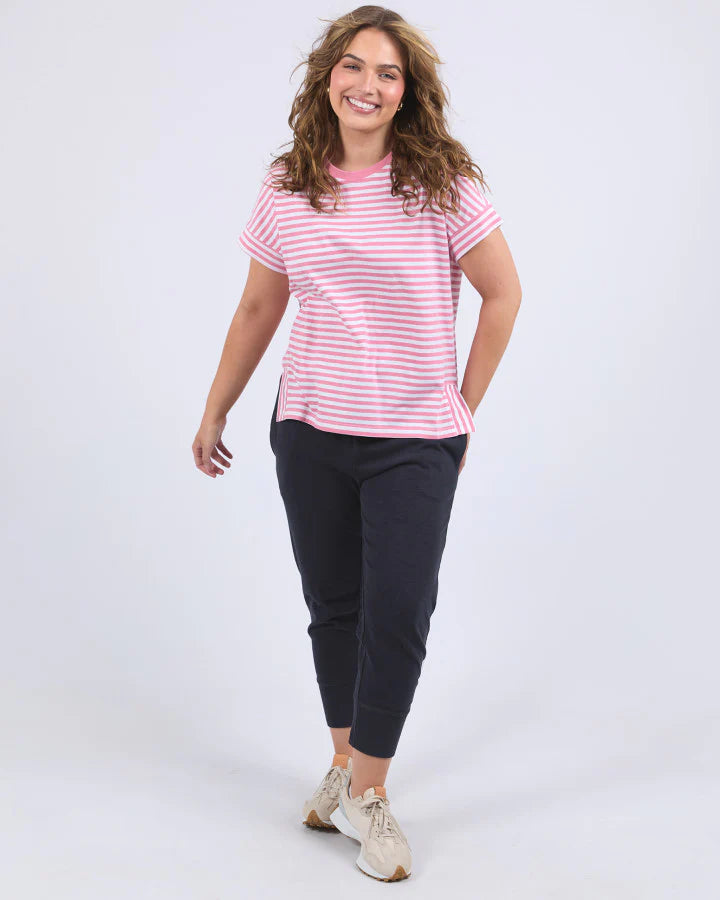 Elm Yara Stripe Tee - Chateau Rose